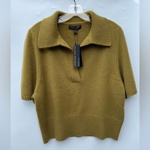 BANANA REPUBLIC Collared V Neck Short Sleeve Cashmere
Sweater